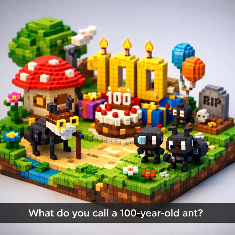The Ants Riddles What do you call a 100-year-old ant? — Riddle with Answer | DoRiddles