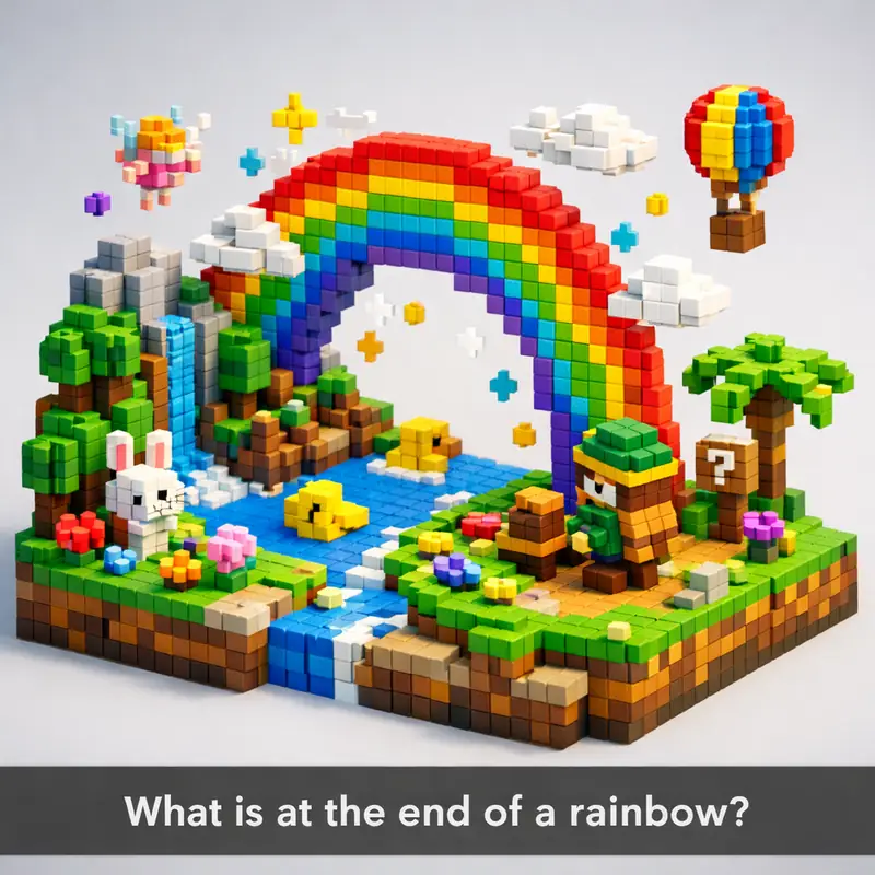 What is at the end of a rainbow? — Riddle