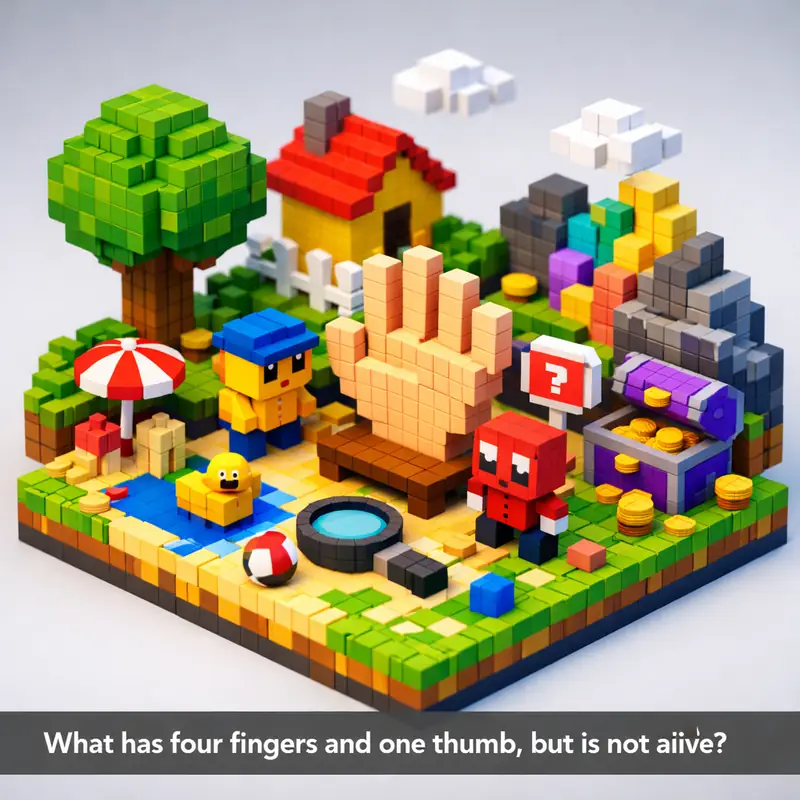What has four fingers and one thumb, but is not alive? — Riddle with ...