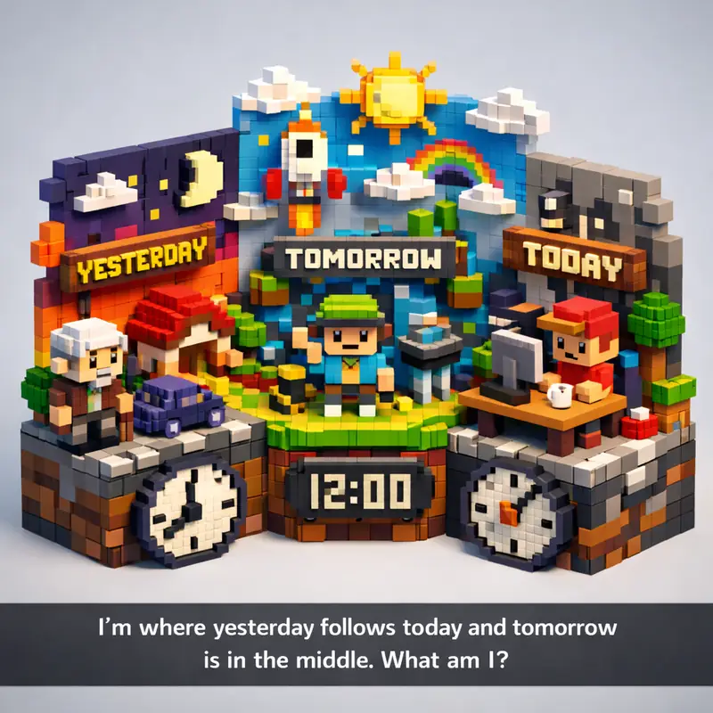 The Tomorrow Riddle I'm where yesterday follows today and tomorrow is in th — Riddle with ...