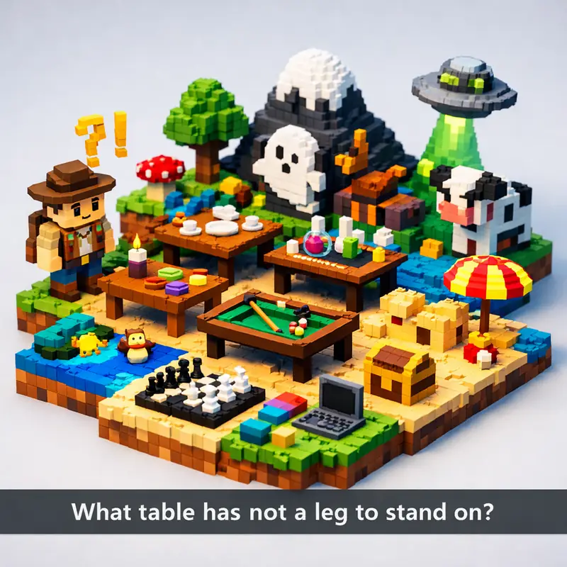 Standing Riddle What table has not a leg to stand on? — Riddle with Answer | DoRiddles