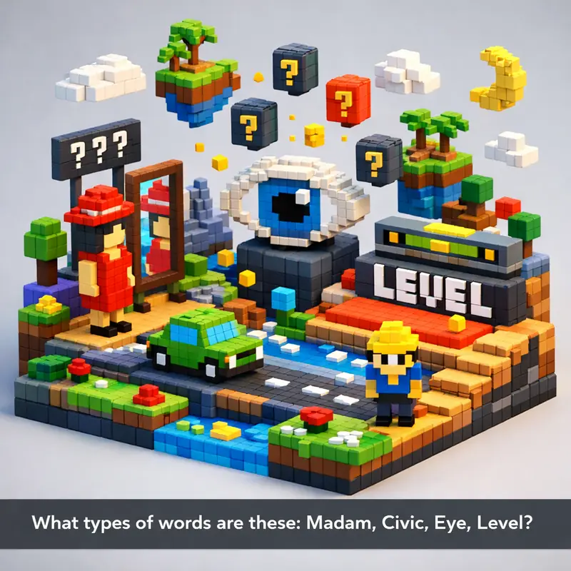 What types of words are these: Madam, Civic, Eye, Level — Riddle with ...
